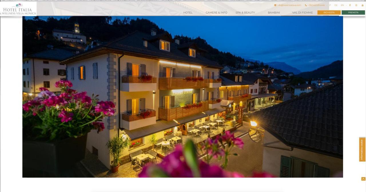 Hotel Italia Castello-Molina di Fiemme Bagian luar foto